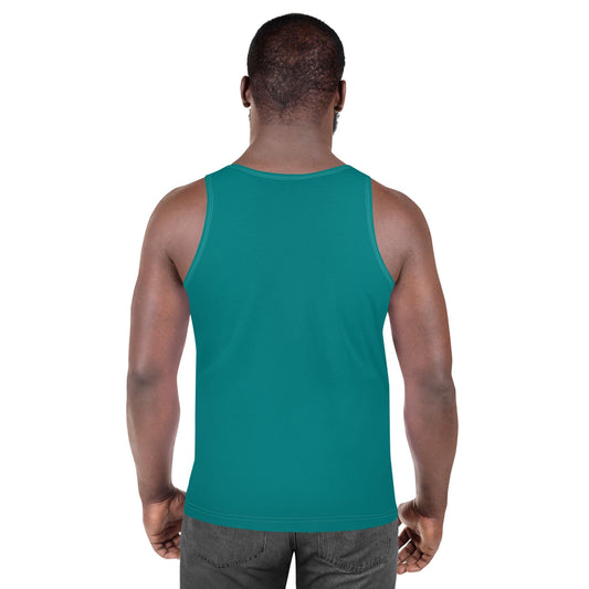 Mens Stretch Fit Tank Top - Dark Teal Green