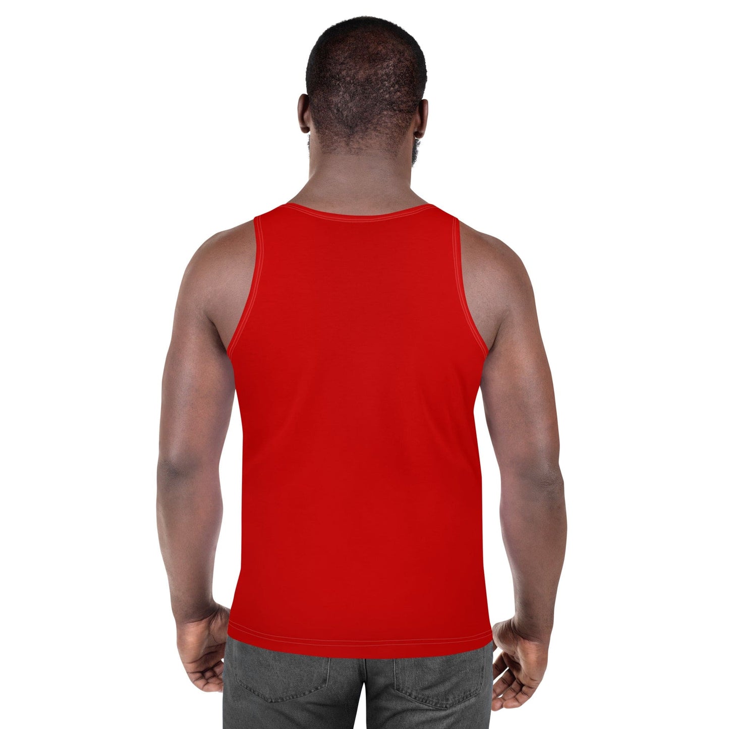 Mens Stretch Fit Tank Top - Red