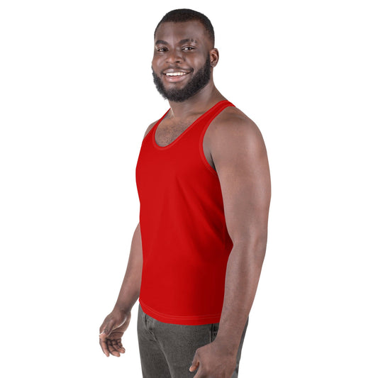 Mens Stretch Fit Tank Top - Red